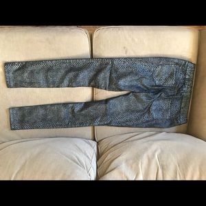 Reptile Print Skinny Jeans